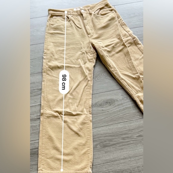 Zara Corduroy Pants Beige Size US:6 - Picture 4 of 8
